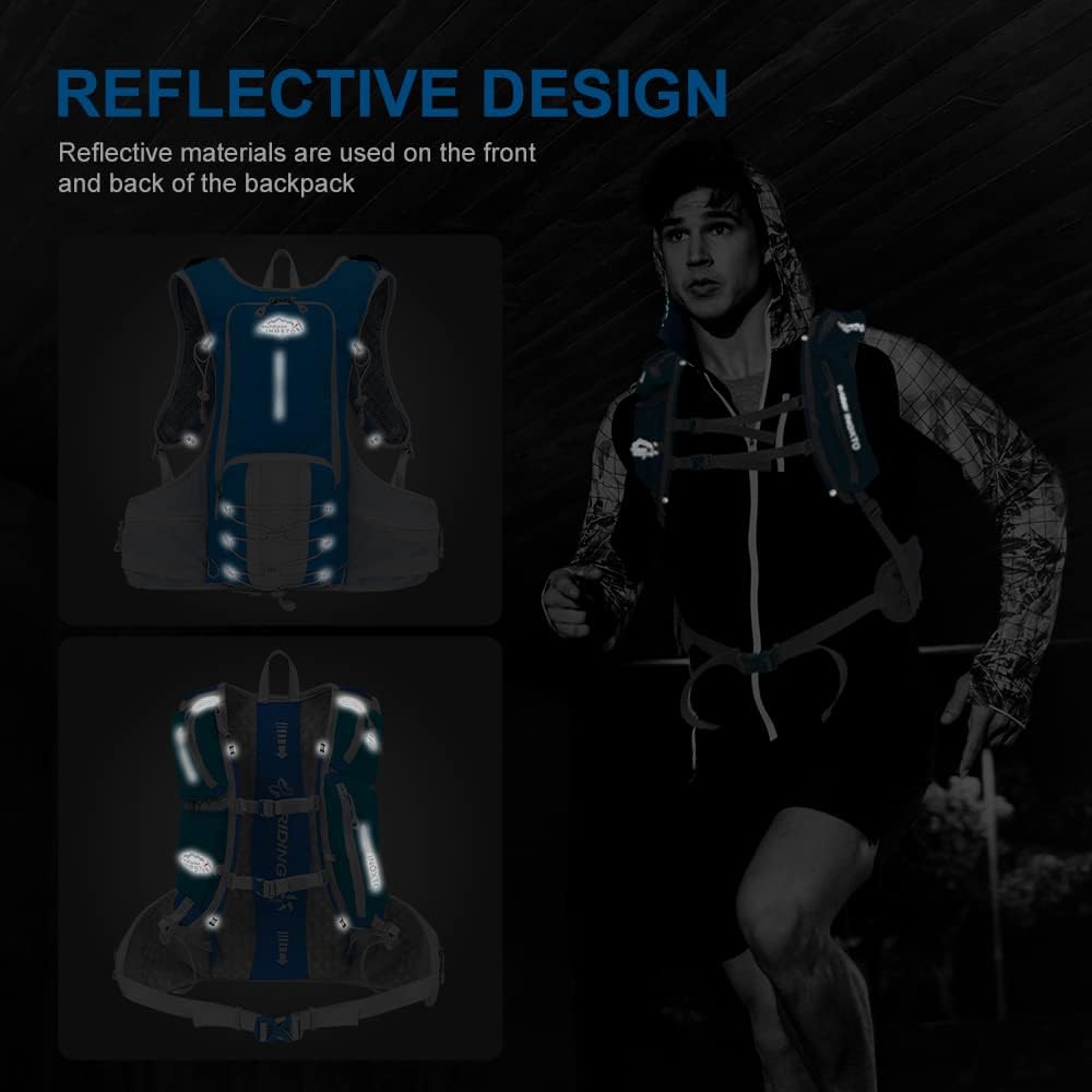 INOXTO Hydration Pack Backpack ,Water Backpack with 2L Leakproof Water Bladder, Running Hydration Vest for Man, Daypack for Cycling Motocross Climbing Trail Running