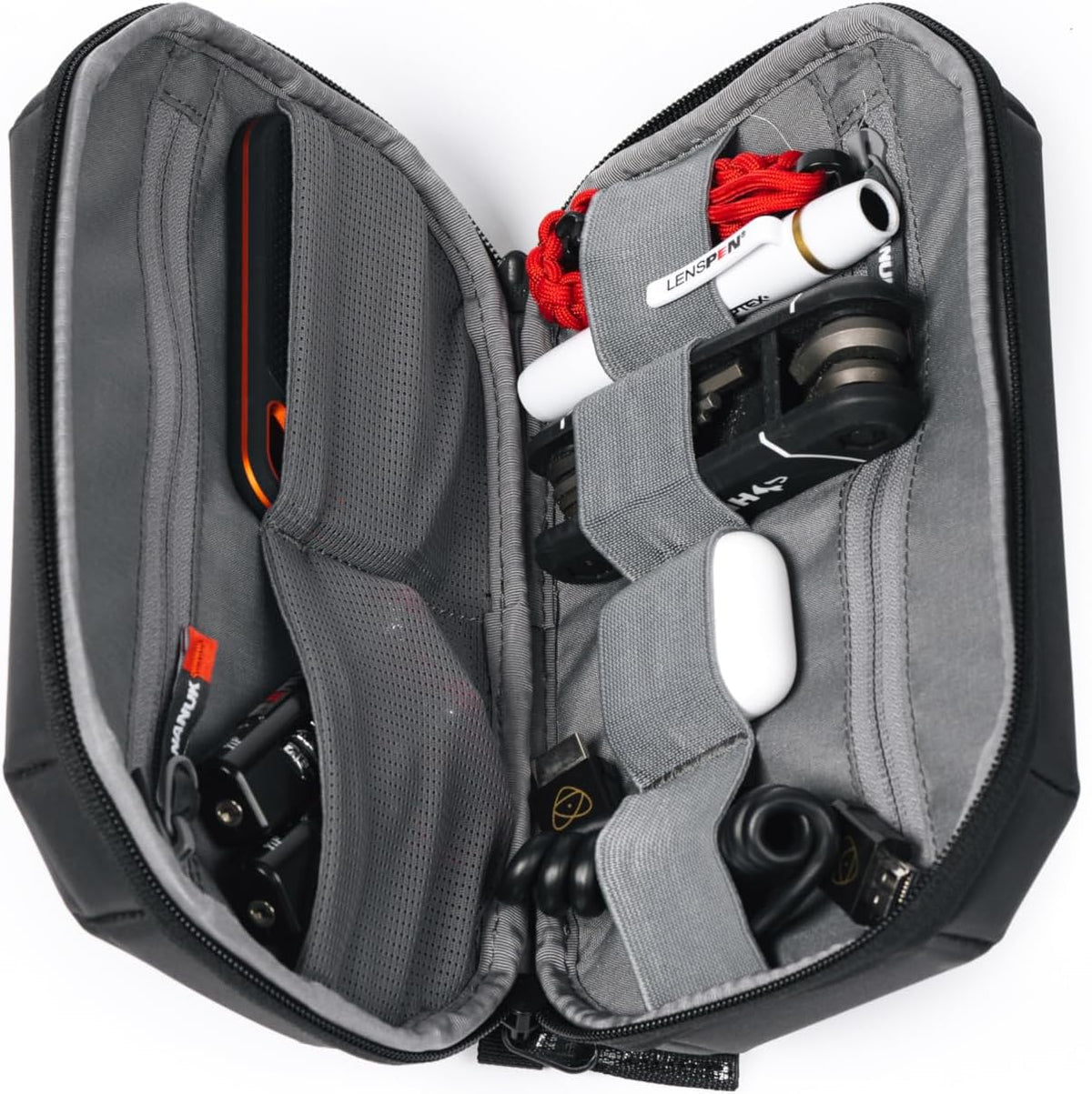 NANUK N-CUBIK T1 Soft Sided Travel Organizer Pouch for Electronics, Cables, Photography, Phones, Cords, Earphones and More (10 x 6 x 2)