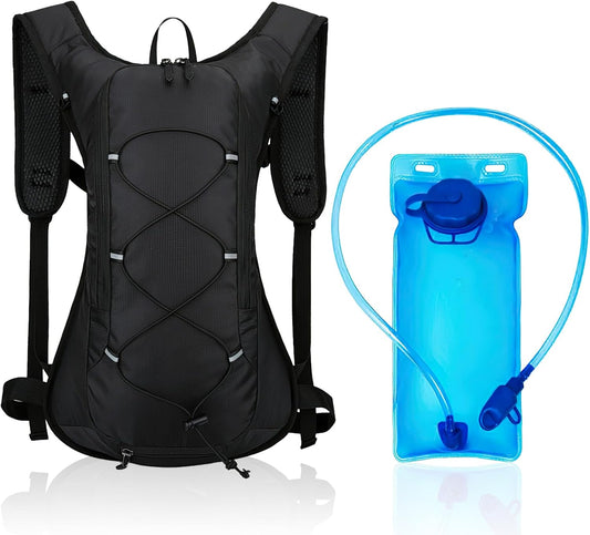 Hydration Backpack, Cycling Backpack Outdoor,Lightweight Hydration Pack with 70 oz 2L Hydration Bladder, Water Backpack for Running, Hiking, Cycling, Climbing, Camping, Biking