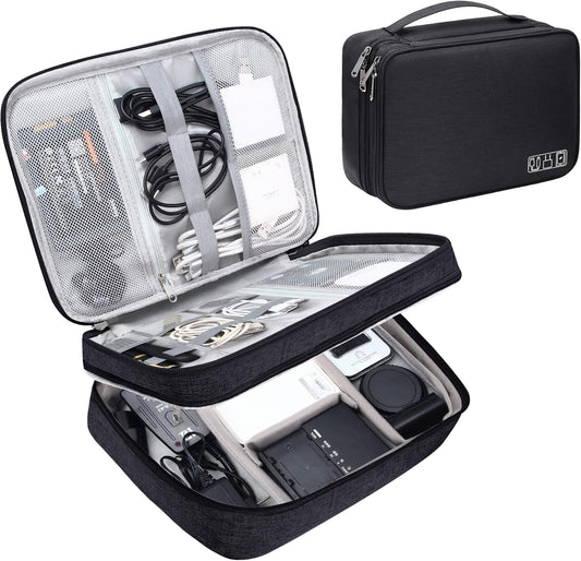 CILLA Electronics Organizer Travel, Travel Cord Organizer Case, Compact Electronics Accessories Bag for Cable, Cord, Charger, Phone